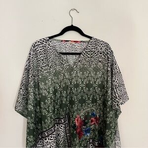 Gypsie Blue Kaftan Maxi Length Boho Dress